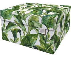 Dutch Design Brand - Dutch Design Storage Box - Opberdoos - Opbergbox - Bewaardoos - Groene bladeren - Green Leaves