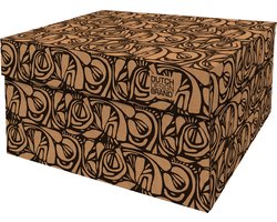 Dutch Design Brand - Dutch Design Storage Box - Opbergdoos - Opbergbox - Bewaardoos - Modern - Patroon - Zwart - Roots
