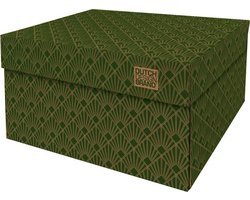 Dutch Design Brand - Dutch Design Storage Box - Opbergdoos - Opbergbox - Bewaardoos - Roaring 20's - Art Deco Velvet Green
