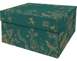 Dutch Design Brand - Dutch Design Storage Box - Opbergdoos - Opbergbox - Bewaardoos - Vogels - Bloemen - Twilight Garden