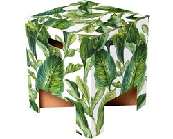 Dutch Design Brand kartonnen krukje - Groene bladeren - Green Leaves