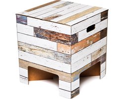 Dutch Design Brand kartonnen krukje - Sloophout - Beachwood