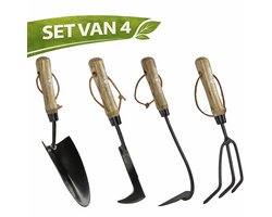 Dutch Garden - Tuingereedschapset - Handkrabber - Voegenkrabber - Verplantschepje - Handhak - Gehard staal - Hoogwaardige kwaliteit