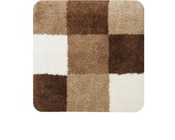 Dutch House Bidetmat Brest - Bidetmat 60x60cm - Bruin - Antislip - Badmatten - Anti Slip Douchemat - Badkamer Mat - Snel Absorberend - Snel Drogende Badmat - Bidetmat - WC mat - Toiletmat voor hangend toilet
