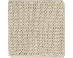 Dutch House Bidetmat Caorle - Bidetmat 60x60cm - Sand - Antislip - Badmatten - Anti Slip Douchemat - Badkamer Mat - Snel Absorberend - Snel Drogende Badmat - Bidetmat - WC mat - Toiletmat voor hangend toilet