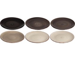 Dutch Kitchen Dinerborden Vintage Loft - ø 26.5 cm - 6 Stuks - Aardewerk