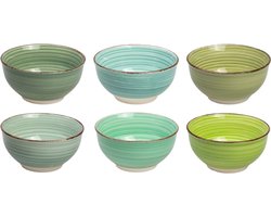 Dutch Kitchen - Kleine Kommen - Schaal - Summer Green ø 12 cm - 6 Stuks - Aardewerk