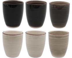 Dutch Kitchen koffiemokken Loft - 160ml - Industrieel - 6 Stuks - Aardewerk