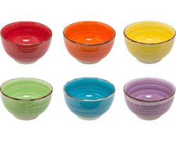 Dutch Kitchen Kommen Uni - Ø14cm - 6 Stuks - Schaal - Aardewerk