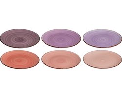 Dutch Kitchen Ontbijtbord - Mykonos - Ø19Cm - Assorti - 6 Stuks
