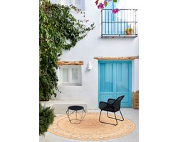 Dutch Lifestyle Jaipur Klassiek 7 - Jute - Vloerkleed - 150x150 cm - Beige