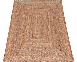 Dutch Lifestyle Juta Frame - Jute - Vloerkleed - 200x300 cm - Beige