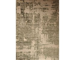Dutch Lifestyle - Lux 1 Beige/groen - Viscose/Katoen - Vloerkleed - Beige/groen