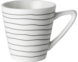 Dutch Rose espresso wit streep - set van 4