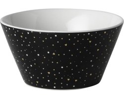 Dutch Rose Loft Zwart-Wit Kom Zwart met Glitters 10 cm
