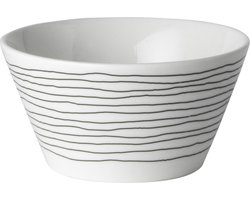 Dutch Rose Loft Zwart-Wit Kom Zwarte Strepen 10 cm