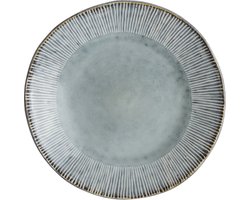 Dutch Rose Organic Bord Plat 21,5 cm Blauw - Stoneware Handgemaakt