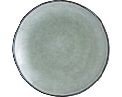 Dutch Rose Organic Borden - Dinerborden - Ø 26,5cm - Stoneware Handgemaakt - Blauw