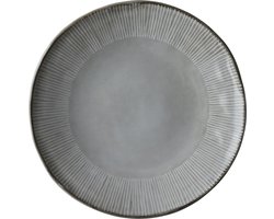 Dutch Rose Organic Borden Ø 21,5 cm - Ontbijtborden - Stoneware Handgemaakt - Licht Grijs