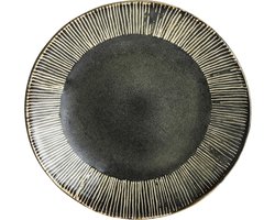 Dutch Rose Organic Borden Plat - Ø 21,5 cm - Ontbijtborden - Stoneware Handgemaakt - Groen