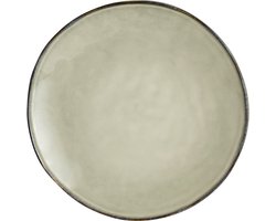 Dutch Rose Organic Borden Plat - Ø26,5 cm - Dinerborden - Stoneware Handgemaakt - Creme