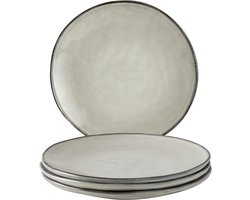 Dutch Rose Organic Borden set van 4 - Ø 26,5cm - Creme