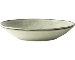 Dutch Rose Organic Diepe Borden - Pasta bord - Ø 23,5cm - Stoneware Handgemaakt - Creme