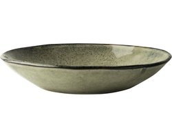 Dutch Rose Organic Diepe Borden - Pasta bord - Ø 23,5cm - Stoneware Handgemaakt - Groen