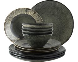 Dutch Rose Organic - Dutch Rose Giftset 12 Delig Servies Groen