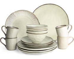 Dutch Rose Organic - Dutch Rose Set 16 Delig Servies Creme