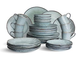 Dutch Rose Organic Dutch Rose Set 54 Delig Servies Blauw