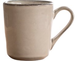 Dutch Rose Organic Mok 39 cl - Theemok - Koffiemok - Creme - Stoneware Handgemaakt .