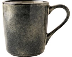 Dutch Rose Organic Mok - Mokken 39 cl.- Stoneware Handgemaakt - Groen
