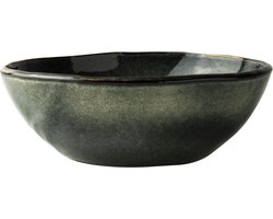 Dutch Rose Organic Schaal - Kom - 33 cm - Stoneware Handgemaakt - Groen