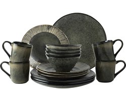 Dutch Rose Organic Serviesset 4 persoons - 16 Delig Servies Groen