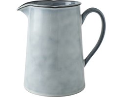 Dutch Rose Organic Waterkan 1.6 Liter - Stoneware Handgemaakt - Blauw