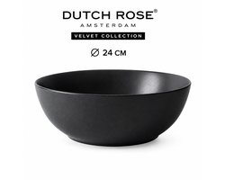 Dutch Rose Rose Velvet Saladeschaal - 24 cm mat Antraciet
