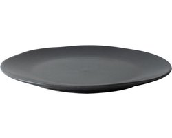 Dutch Rose Velvet bord plat Ø20,5cm mat zwart 4 stuks porselein