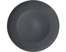 Dutch Rose Velvet bord plat Ø23cm mat zwart 4 stuks porselein