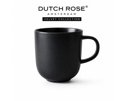 Dutch Rose Velvet Mokken - Bekers mat Antraciet - 39cl