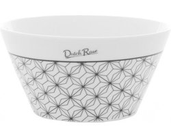 Dutch Rose Zwart/Wit Kom Ster - Ø14cm