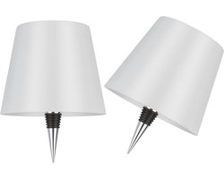 Dutch Standard Flessenlamp - Oplaadbaar - Tafellamp - Dimbaar - Aluminium - Waterdicht - Wit - 2 Stuks