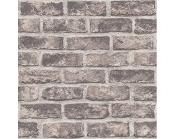 DUTCH WALLCOVERINGS Behang bakstenen bruin