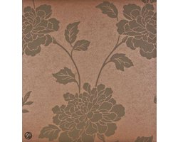 Dutch Wallcoverings Bloem - Brons/bruin