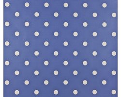 Dutch Wallcoverings Papierbehang stippen - blauw/wit