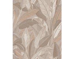 Dutch Wallcoverings - Renaissance - Leaves Beige, Taupe, Bruin - Vliesbehang - 10m x 53cm - RE521053