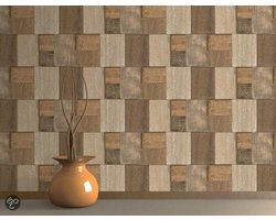 Dutch Wallcoverings - Schuimvinyl hout - bruin