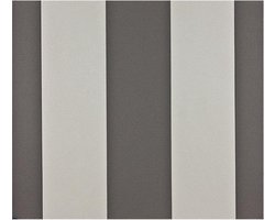 Dutch Wallcoverings - Vliesbehang blokstreep grijs/wit