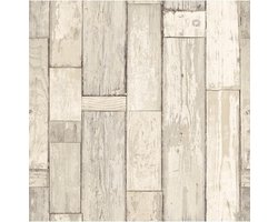 Dutch Wallcoverings vliesbehang sloophout - wit