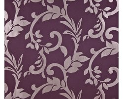 Dutch Wallcoverings Vliesbehang tak - donkerpaars/zilver